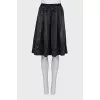 Silk pleated skirt