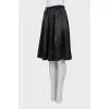Silk pleated skirt
