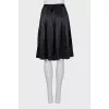 Silk pleated skirt