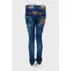 Skinny jeans with tag patches