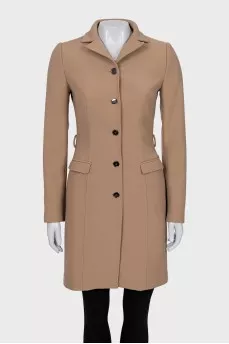 Beige wool coat