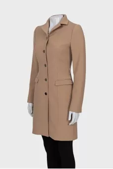 Beige wool coat