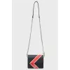 Bag with red and white insert