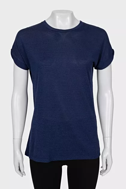 Blue straight cut t-shirt