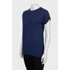 Blue straight cut t-shirt