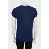 Blue straight cut t-shirt