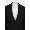 Wool jacket with tag