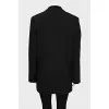 Wool jacket with tag