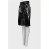 Faux croc skin shorts 