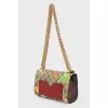 Flower -print bag on a chain