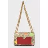 Flower -print bag on a chain
