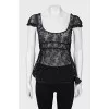 Black lace t-shirt