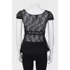 Black lace t-shirt