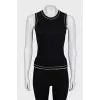 Woolen set of cardigan and tank top