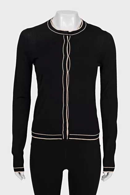 Woolen set of cardigan and tank top