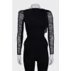 Wool jumper with bow