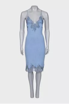 Dress with lace on thin straps