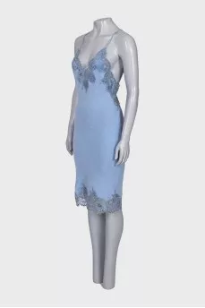 Dress with lace on thin straps