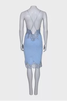 Dress with lace on thin straps