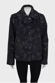 Cropped coat with buttons