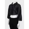Cropped silk jacket