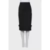 Black skirt with bows