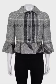 Cropped tweed jacket