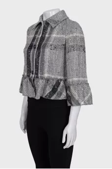 Cropped tweed jacket