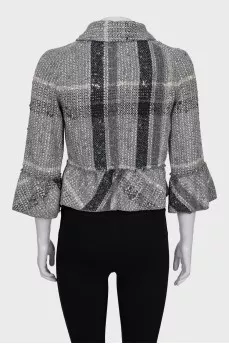 Cropped tweed jacket