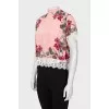 Silk blouse with lace ties