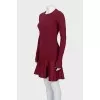 Red ribbed dress