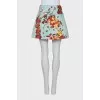 Mini skirt in bright print