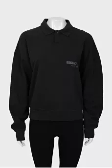 Oversized pullover with button
