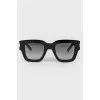Sunglasses are black