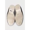 Men's blue suede slip-ons