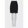 Pinstripe skirt with slit