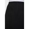 Pinstripe skirt with slit