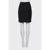 Pinstripe skirt with slit