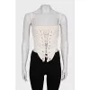Top with lace and zipper