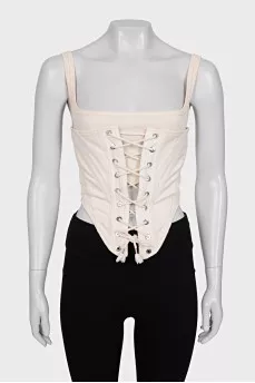 Top with lace and zipper