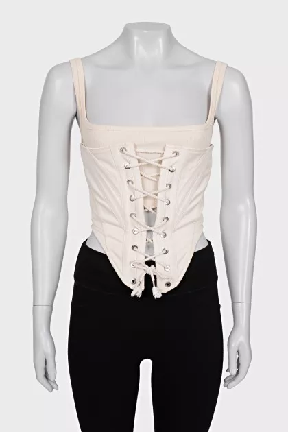 Top with lace and zipper
