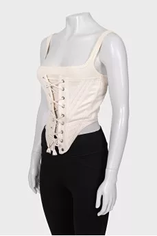 Top with lace and zipper