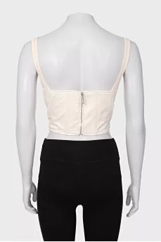 Top with lace and zipper