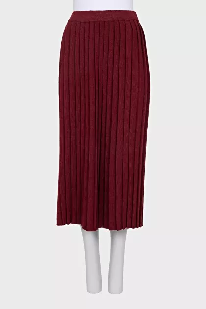 Straight pleated skirt