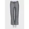 Plaid drawstring trousers