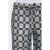 Plaid drawstring trousers