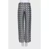 Plaid drawstring trousers