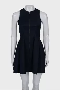 Fitted dress with front zip
