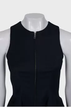Fitted dress with front zip