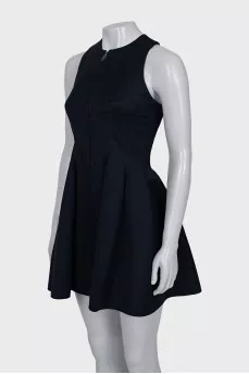 Fitted dress with front zip